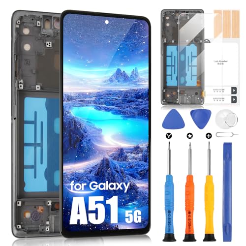 OLED Bildschirm für Samsung Galaxy A51 5G LCD Display, für Samsung A51 5G SM-A516F SM-A516N SM-A516B SM-A516U LCD Bildschirm Touchscreen Digitazer Assembly Bildschirm Ersatz mit Reparatur Kit OLED Bildschirm für Samsung Galaxy A51 5G LCD Display, für Samsung A51 5G SM-A516F SM-A516N SM-A516B SM-A516U LCD Bildschirm Touchscreen Digitazer Assembly Bildschirm Ersatz mit Reparatur Kit von ARSSLY