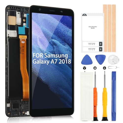 OLED LCD Bildschirm für Samsung Galaxy A7 2018 LCD Display für Samsung A7 2018 SM-A750F SM-A750G SM-A750C SM-A750X SM-A750N LCD Bildschirm Ersatz Digitizer Touchscreen Assembly mit Werkzeuge von ARSSLY