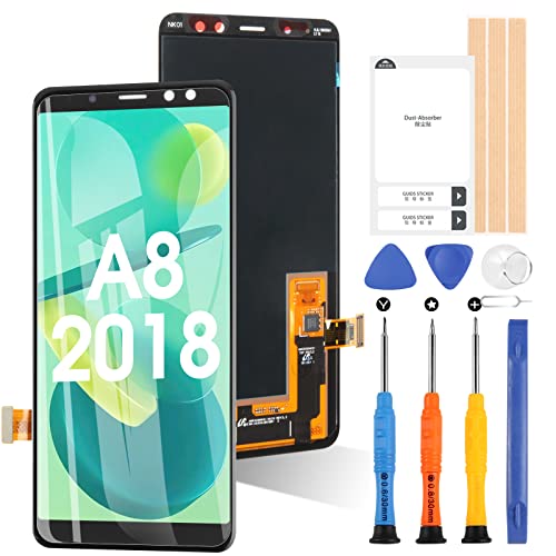 OLED LCD Bildschirm für Samsung Galaxy A8 2018 A530F A530N A530F/DS Digitizer Touch Bildschirm Ersatz Montage mit Werkzeugen von ARSSLY
