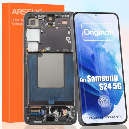 Original Bildschirm für Samsung Galaxy S24 5G LCD Bildschirm für Galaxy S24 SM-S921U S921A S921W Touchscreen Assembly mit Reparatur-Set (Schwarz mit Rahmen, Unterstützung von Fingerabdrücken, Original Bildschirm für Samsung Galaxy S24 5G LCD Bildschirm für Galaxy S24 SM-S921U S921A S921W Touchscreen Assembly mit Reparatur-Set (Schwarz mit Rahmen, Unterstützung von Fingerabdrücken, von ARSSLY