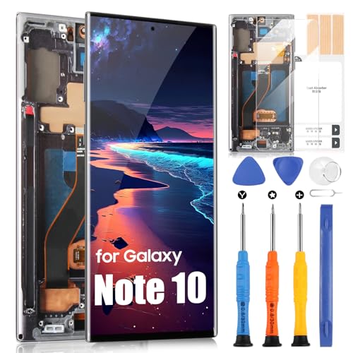 TFT für Samsung Galaxy Note 10 LCD-Bildschirm für Galaxy Note 10 SM-N970F SM-N970U Touchscreen Digitizer Assembly mit Reparatur-Set Schwarz mit Rahmen, ohne Entsperren des Fingerabdrucks) von ARSSLY