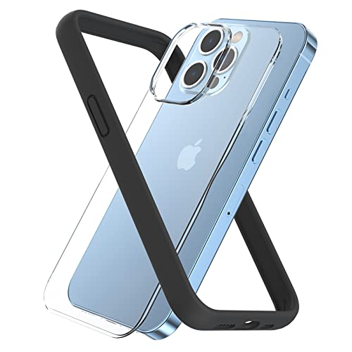 ARSUNOVO Compatible with iPhone 13 Pro Bumper Case 6.1", [Raised Edge Protection][Anti-Silp][Anti-Fingerprint] Soft Slim Protective Frame Bumper Cover Case Come with Hard PC Backplate, Black von ARSUNOVO