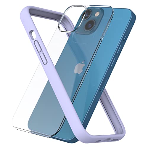 ARSUNOVO Kompatibel mit iPhone 13 Mini Bumper Case 5.4", [Erhöhter Kantenschutz] [Anti-Silp] [Anti-Fingerabdruck] Weicher schlanker Schutzrahmen Bumper Cover Case kommt mit Harter PC-Rückplatte, Lila von ARSUNOVO