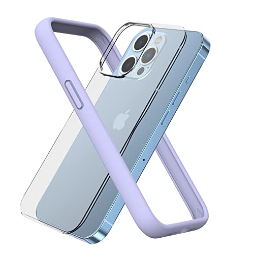 ARSUNOVO Kompatibel mit iPhone 13 Pro Bumper Case 6.1", [Erhöhter Kantenschutz] [Anti-Silp] [Anti-Fingerabdruck] Weiche schlanke Schutzrahmen Bumper Cover Case mit Harter PC-Rückplatte, Hellviolett von ARSUNOVO