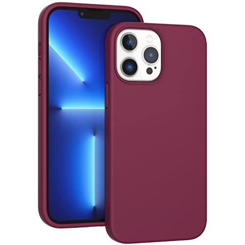 ARSUNOVO für iPhone 13 Pro Max Flüssig Silikon Hülle, iPhone 13 Pro Max Liquid Silicone Case, Stoßfeste Silikonhülle Weichem Microfiber-Innenfutter Handyhülle Cover für iPhone 13 Pro Max - Weinrot ARSUNOVO für iPhone 13 Pro Max Flüssig Silikon Hülle, iPhone 13 Pro Max Liquid Silicone Case, Stoßfeste Silikonhülle Weichem Microfiber-Innenfutter Handyhülle Cover für iPhone 13 Pro Max - Weinrot von ARSUNOVO