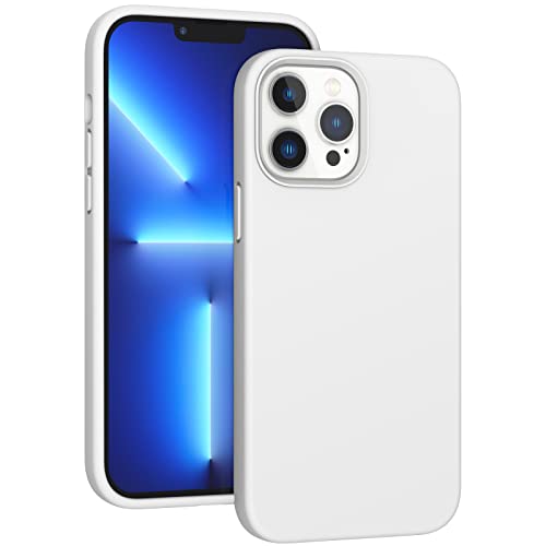ARSUNOVO Schutzhülle für iPhone 13 Pro Max 6,7 Zoll, [stoßfest] [Kratzfest] dünne flüssige Silikon-Schutzhülle Bumper Gummi-Gel-Hülle für iPhone 13 Pro Max 6,7 Zoll 2021 (weiß) von ARSUNOVO