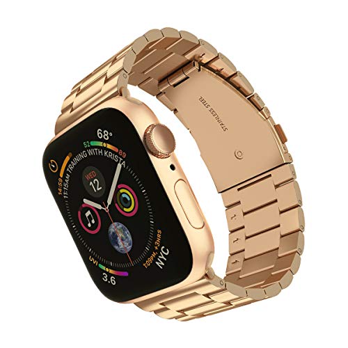 ARTCHE Metall Armband Kompatibel mit Apple Watch Armband 49mm 45mm 44mm 42mm, Uhrenarmband aus Edelstahl Kompatibel mit iWatch band Serie Ultra2/Ultra/9/8/7/6/SE/5/4/3/2/1, Roségold von ARTCHE