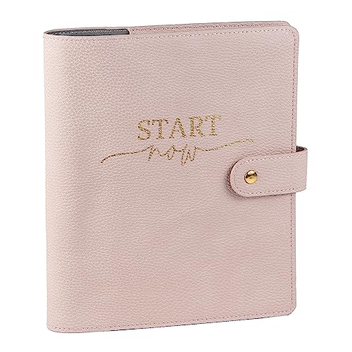 ARTEBENE MAJOIE My Planner für Notizen Notizbuch Vegan mit Leder-Optik in DIN A5 Start now Rosa von ARTEBENE