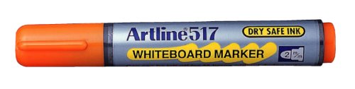 Artline 2.0 mm Mittlere Rundspitze, trocken abwischbar, Orange (12 Stück) von ARTLINE