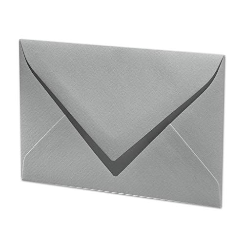 500x ARTOZ DIN C7 kleine Briefumschläge - Grau (Graphit-Grau) 110 x 75 mm - 100 g/m² Mini Umschläge für Hochzeit Geburtstag Weihnachten Party Geschenkkärtchen - Serie 1001 von ARTOZ