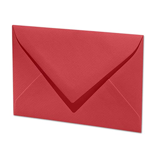 50x ARTOZ DIN C7 kleine Briefumschläge - Rot (Rot) 110 x 75 mm - 100 g/m² Mini Umschläge für Hochzeit Geburtstag Weihnachten Party Geschenkkärtchen - Serie 1001 von ARTOZ
