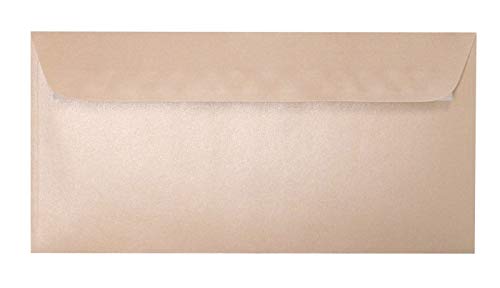 50x Artoz Perle - DIN Lang (DIN C6/5) - Briefumschläge 120 g/m² - Pfirsich - glänzend - mit Haftklebung - ohne Fenster von ARTOZ