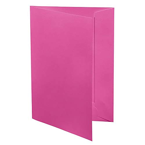 6 Stück Artoz Präsentationsmappen für DIN A4 - Fuchsia - gerippter Karton - 220 g/m² - 220 x 310 mm - hochwertige Bewerbungsmappen von ARTOZ