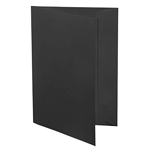 6 Stück Artoz Präsentationsmappen für DIN A4 - Schwarz - gerippter Karton - 220 g/m² - 220 x 310 mm - hochwertige Bewerbungsmappen von ARTOZ