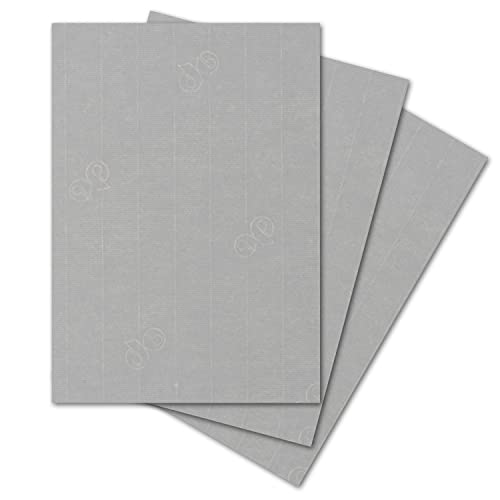ARTOZ 100x Bastelpapier - Graphit-Grau - DIN A4 297 x 210 mm - 220 Gramm pro m² - Edle Egoutteur-Rippung - Hochwertiges Designpapier Urkundenpapier Bastelkarton von ARTOZ