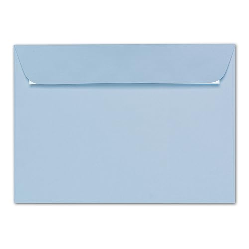 ARTOZ 100x Briefumschläge DIN C5 Blau (Pastellblau) - 229 x 162 mm Kuvert ohne Fenster - Umschläge selbstklebend haftklebend - Serie Artoz 1001 von ARTOZ