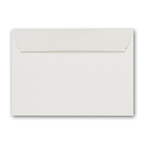 ARTOZ 100x Briefumschläge DIN C6 Ivory Elfenbein (Creme) - 16,2 x 11,4 cm - haftklebend - gerippte Kuverts ohne Fenster - Serie Artoz 1001 von ARTOZ
