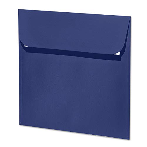 ARTOZ 100x quadratische Briefumschläge classic blue (Blau) 100 g/m² - 16 x 16 cm - Kuvert ohne Fenster - Umschläge mit Haftklebung von ARTOZ