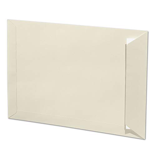 ARTOZ 10x DIN C4 Umschläge mit Haftklebung - ungefüttert 324 x 229 mm Chamois (Creme) Briefumschläge ohne Fenster - Serie 1001 von ARTOZ