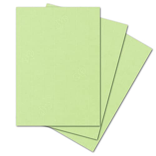ARTOZ 150x Briefpapier - Birkengrün DIN A4 297 x 210 mm - Edle Egoutteur-Rippung - Hochwertiges Designpapier Urkundenpapier von ARTOZ