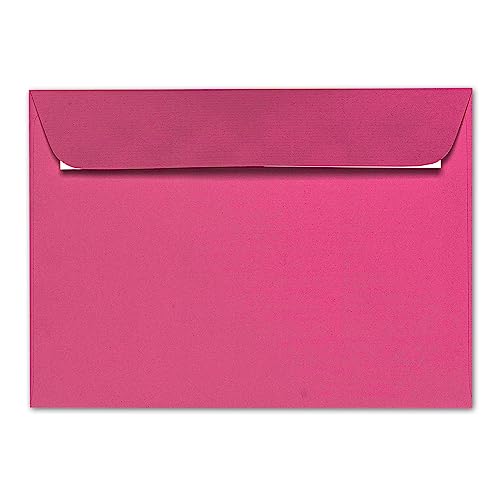 ARTOZ 150x Briefumschläge DIN C5 Pink (Fuchsia) - 229 x 162 mm Kuvert ohne Fenster - Umschläge selbstklebend haftklebend - Serie Artoz 1001 von ARTOZ