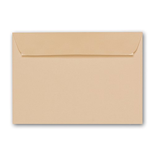 ARTOZ 150x Briefumschläge DIN C6 Baileys (Creme) - 16,2 x 11,4 cm - haftklebend - gerippte Kuverts ohne Fenster - Serie Artoz 1001 von ARTOZ