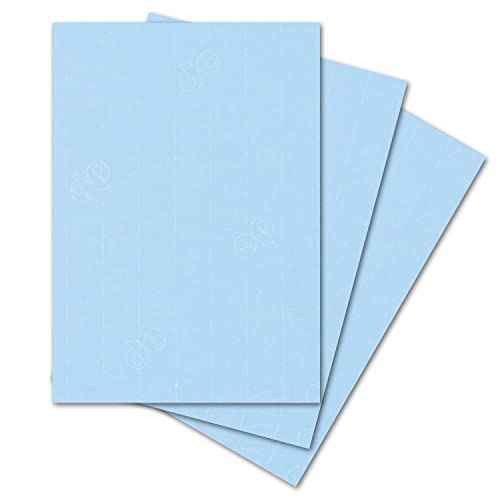 ARTOZ 200x Briefpapier - Pastellblau DIN A4 297 x 210 mm - Edle Egoutteur-Rippung - Hochwertiges Designpapier Urkundenpapier von ARTOZ