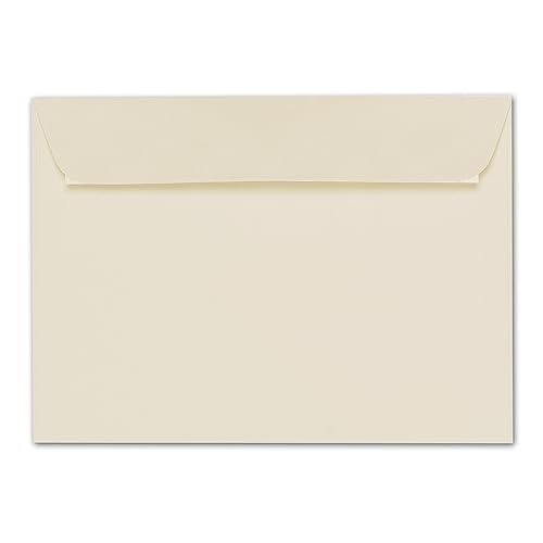 ARTOZ 200x Briefumschläge DIN C5 Creme (Chamois) - 229 x 162 mm Kuvert ohne Fenster - Umschläge selbstklebend haftklebend - Serie Artoz 1001 von ARTOZ