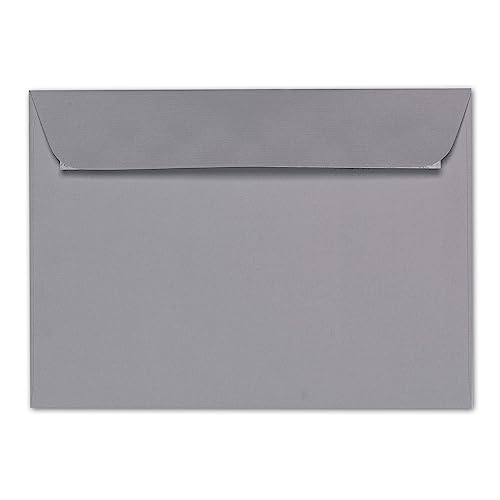 ARTOZ 200x Briefumschläge DIN C5 Grau (Graphit) - 229 x 162 mm Kuvert ohne Fenster - Umschläge selbstklebend haftklebend - Serie Artoz 1001 von ARTOZ