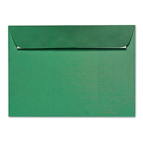 ARTOZ 200x Briefumschläge DIN C5 Grün (Tannengrün) - 229 x 162 mm Kuvert ohne Fenster - Umschläge selbstklebend haftklebend - Serie Artoz 1001 von ARTOZ