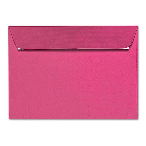 ARTOZ 200x Briefumschläge DIN C5 Pink (Fuchsia) - 229 x 162 mm Kuvert ohne Fenster - Umschläge selbstklebend haftklebend - Serie Artoz 1001 von ARTOZ