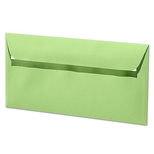ARTOZ 200x Briefumschläge DIN Lang Birkengrün 100 g/m² selbstklebend - DL 224x114 mm - Kuvert ohne Fenster - Umschläge mit Haftklebung Abziehstreifen ARTOZ 200x Briefumschläge DIN Lang Birkengrün 100 g/m² selbstklebend - DL 224x114 mm - Kuvert ohne Fenster - Umschläge mit Haftklebung Abziehstreifen von ARTOZ