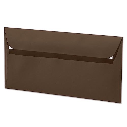 ARTOZ 200x Briefumschläge DIN Lang Dunkel-Braun 100 g/m² selbstklebend - DL 224x114 mm - Kuvert ohne Fenster - Umschläge mit Haftklebung Abziehstreifen ARTOZ 200x Briefumschläge DIN Lang Dunkel-Braun 100 g/m² selbstklebend - DL 224x114 mm - Kuvert ohne Fenster - Umschläge mit Haftklebung Abziehstreifen von ARTOZ