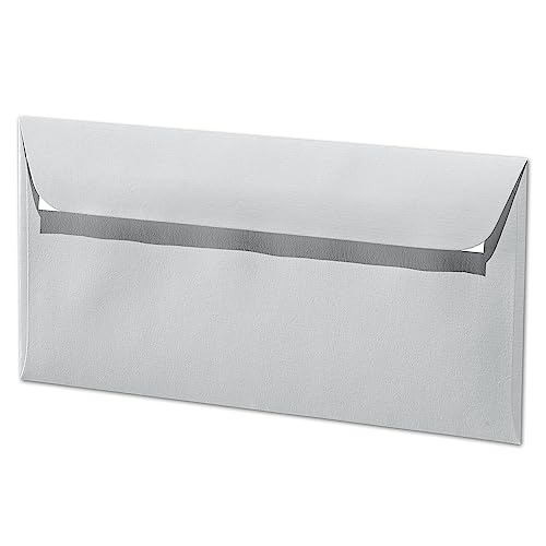 ARTOZ 200x Briefumschläge DIN Lang Licht-Grau 100 g/m² selbstklebend - DL 224x114 mm - Kuvert ohne Fenster - Umschläge mit Haftklebung Abziehstreifen ARTOZ 200x Briefumschläge DIN Lang Licht-Grau 100 g/m² selbstklebend - DL 224x114 mm - Kuvert ohne Fenster - Umschläge mit Haftklebung Abziehstreifen von ARTOZ