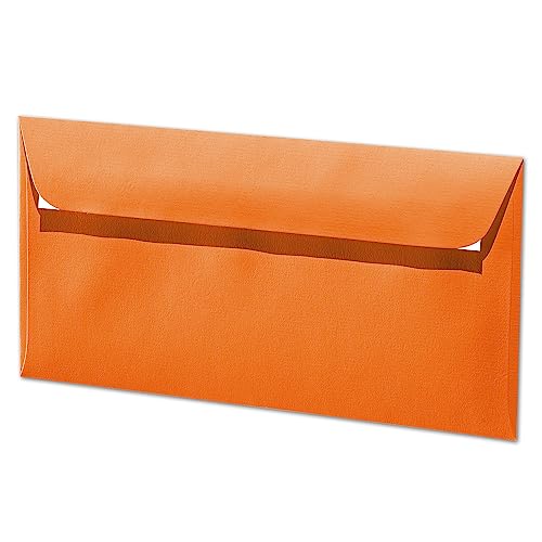 ARTOZ 200x Briefumschläge DIN Lang Orange 100 g/m² selbstklebend - DL 224x114 mm - Kuvert ohne Fenster - Umschläge mit Haftklebung Abziehstreifen ARTOZ 200x Briefumschläge DIN Lang Orange 100 g/m² selbstklebend - DL 224x114 mm - Kuvert ohne Fenster - Umschläge mit Haftklebung Abziehstreifen von ARTOZ
