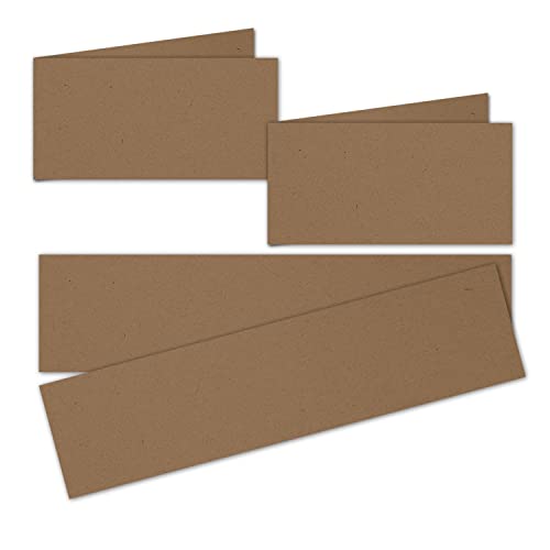 ARTOZ 25 x Doppelkarten DIN LANG - Farbe: grocer kraft (Kraftpapier dunkelbraun) - 21 x 10,5 cm - querdoppelt - Serie Greenline von ARTOZ