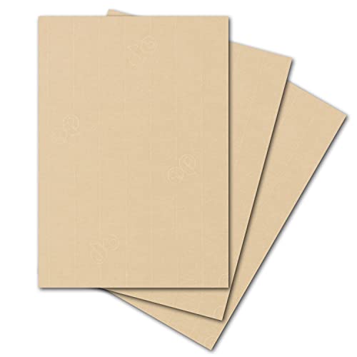 ARTOZ 25x Briefpapier - Baileys (Creme-Braun) DIN A4 297 x 210 mm - Edle Egoutteur-Rippung - Hochwertiges Designpapier Urkundenpapier von ARTOZ