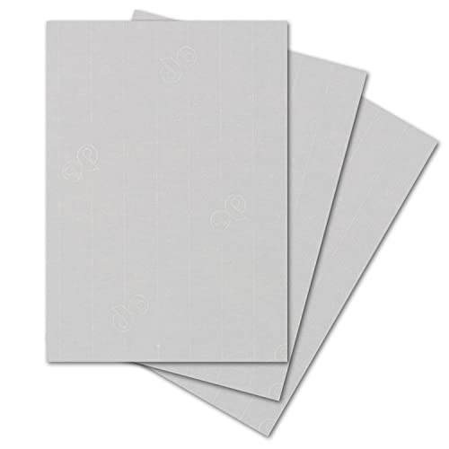 ARTOZ 25x Briefpapier - Lichtgrau DIN A4 297 x 210 mm - Edle Egoutteur-Rippung - Hochwertiges Designpapier Urkundenpapier von ARTOZ
