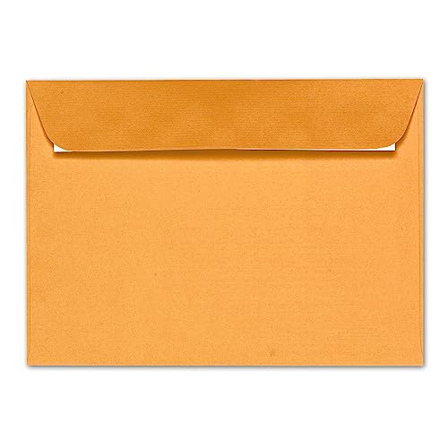 ARTOZ 25x Briefumschläge DIN C5 Orange (Mango) - 229 x 162 mm Kuvert ohne Fenster - Umschläge selbstklebend haftklebend - Serie Artoz 1001 von ARTOZ