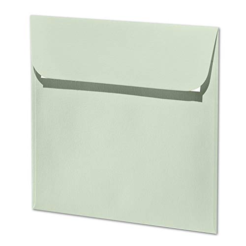 ARTOZ 25x quadratische Briefumschläge mint (Grün) 100 g/m² - 16 x 16 cm - Kuvert ohne Fenster - Umschläge mit Haftklebung von ARTOZ