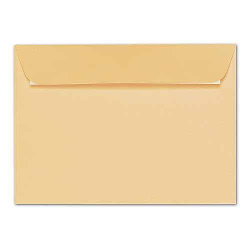 ARTOZ 400x Briefumschläge DIN C5 Gelb (Honiggelb) - 229 x 162 mm Kuvert ohne Fenster - Umschläge selbstklebend haftklebend - Serie Artoz 1001 von ARTOZ