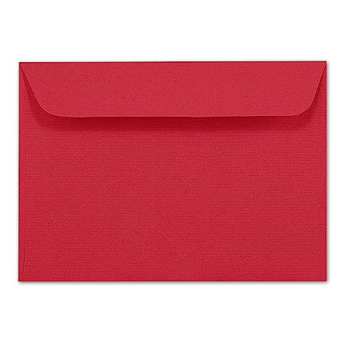 ARTOZ 500x Briefumschläge DIN C5 Rot - 229 x 162 mm Kuvert ohne Fenster - Umschläge selbstklebend haftklebend - Serie Artoz 1001 von ARTOZ