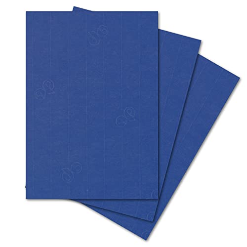 ARTOZ 50x Briefpapier - Royalblau DIN A4 297 x 210 mm - Edle Egoutteur-Rippung - Hochwertiges Designpapier Urkundenpapier von ARTOZ