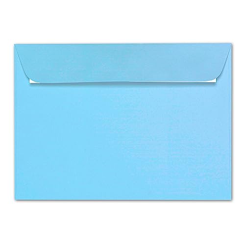 ARTOZ 50x Briefumschläge DIN C5 Blau (Azur) - 229 x 162 mm Kuvert ohne Fenster - Umschläge selbstklebend haftklebend - Serie Artoz 1001 von ARTOZ