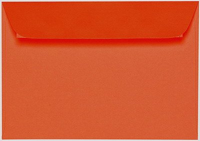ARTOZ 50x Briefumschläge DIN C6 Hummerrot (Rot) - 16,2 x 11,4 cm - haftklebend - gerippte Kuverts ohne Fenster - Serie Artoz 1001 von ARTOZ