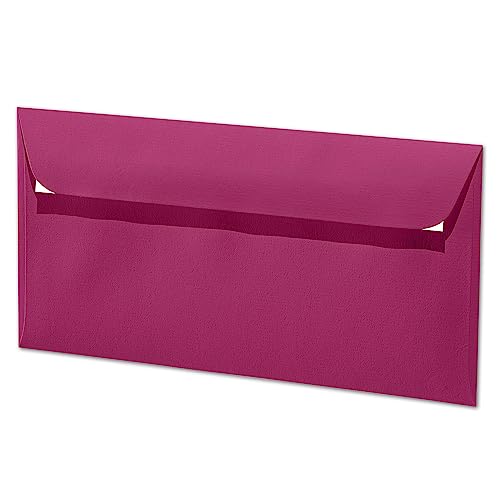 ARTOZ 50x Briefumschläge DIN Lang Purpur-Rot 100 g/m² selbstklebend - DL 224x114 mm - Kuvert ohne Fenster - Umschläge mit Haftklebung Abziehstreifen ARTOZ 50x Briefumschläge DIN Lang Purpur-Rot 100 g/m² selbstklebend - DL 224x114 mm - Kuvert ohne Fenster - Umschläge mit Haftklebung Abziehstreifen von ARTOZ