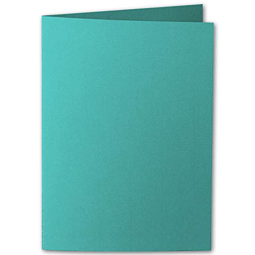 ARTOZ 50x DIN A6 Faltkarten - Tropical Green (Grün) - 105 x 148 mm Karten blanko zum selbstgestalten - 220 g/m² gerippt von ARTOZ