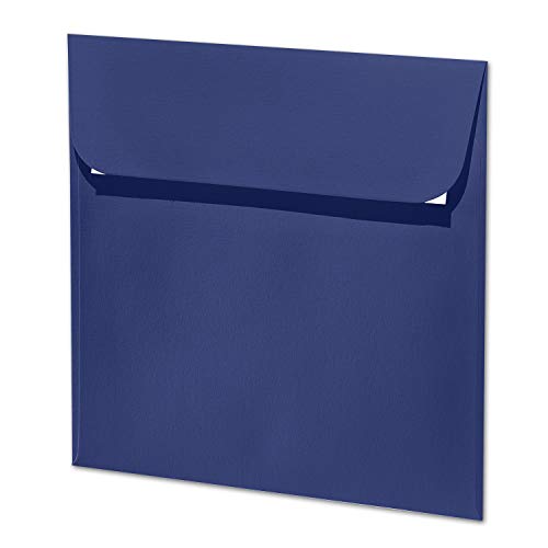 ARTOZ 50x quadratische Briefumschläge classic blue (Blau) 100 g/m² - 16 x 16 cm - Kuvert ohne Fenster - Umschläge mit Haftklebung von ARTOZ