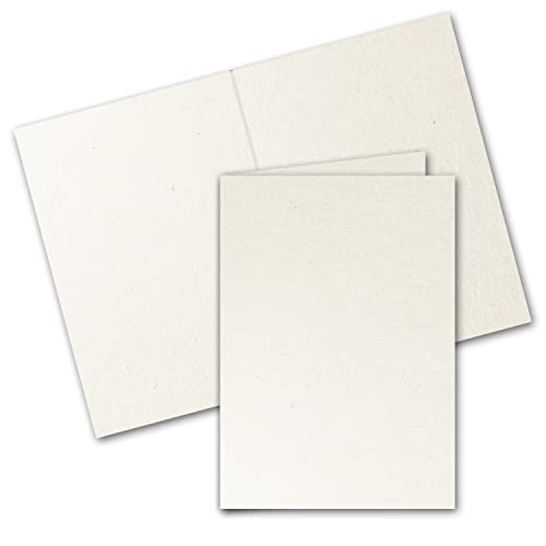 ARTOZ 75x Doppelkarten DIN A5 - Farbe: tortilla (creme/Eierschalen) - 14,8 x 21,0 cm - hochdoppelt - Serie Greenline von ARTOZ