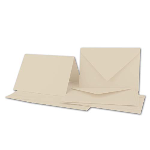 ARTOZ FLORETTA 100x DIN B6 Faltkarten-Set mit DIN B6 Umschlägen - light skin - 12 x 16,9 cm - 200 g/m² - pastellfarbenes Papier von ARTOZ